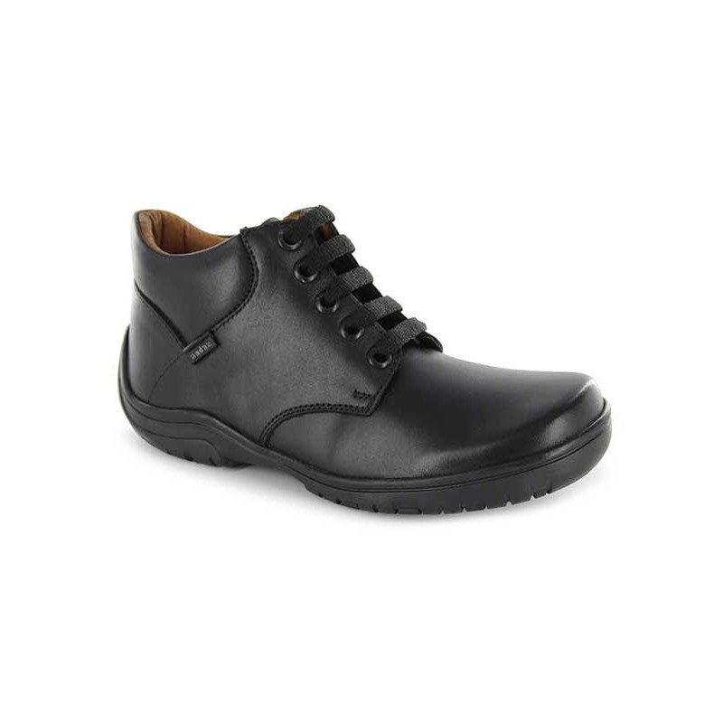 Zapato Colegial Audaz Negro Piel para Niño