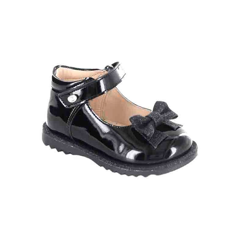 Zapato Otoño Coqueta Negro Charol para Niña