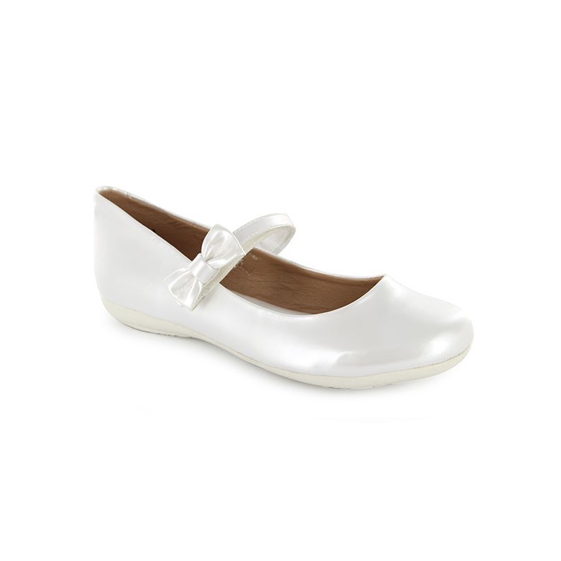 Zapato Otoño Coqueta Blanco Perla para Niña