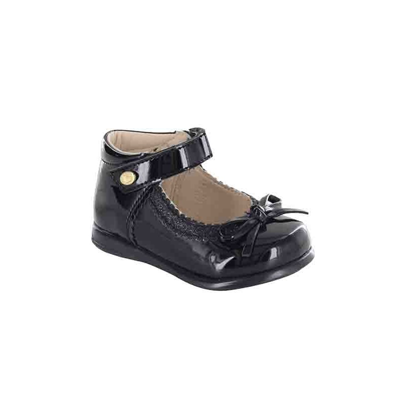 Zapato Otoño Coqueta Negro Charol para Niña