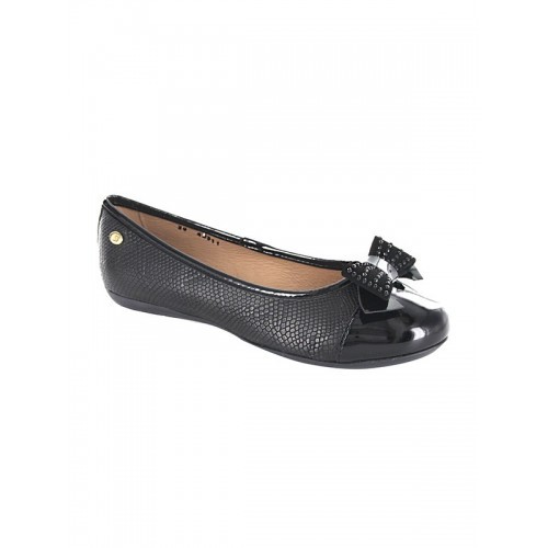 Zapato Verano Coqueta Charol Negro para Niña