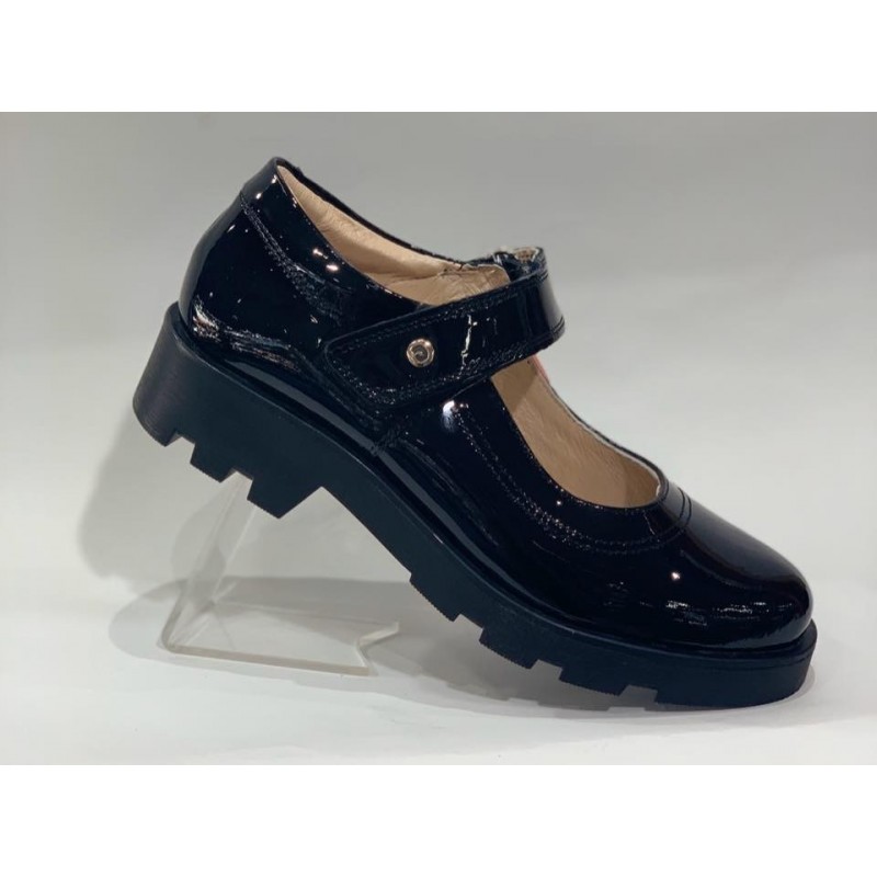 Zapato Escolar Dogi Negro Charol para Niña