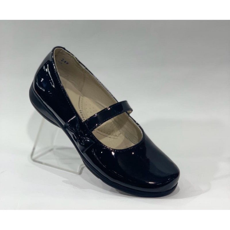 Zapato Escolar Dogi Negro Charol para Niña