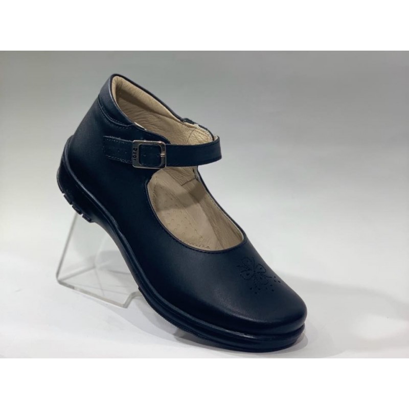 Zapato Escolar Dogi Negro piel para Niña