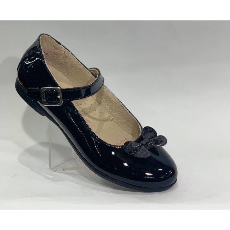 Zapato Escolar Dogi Negro Charol para Niña