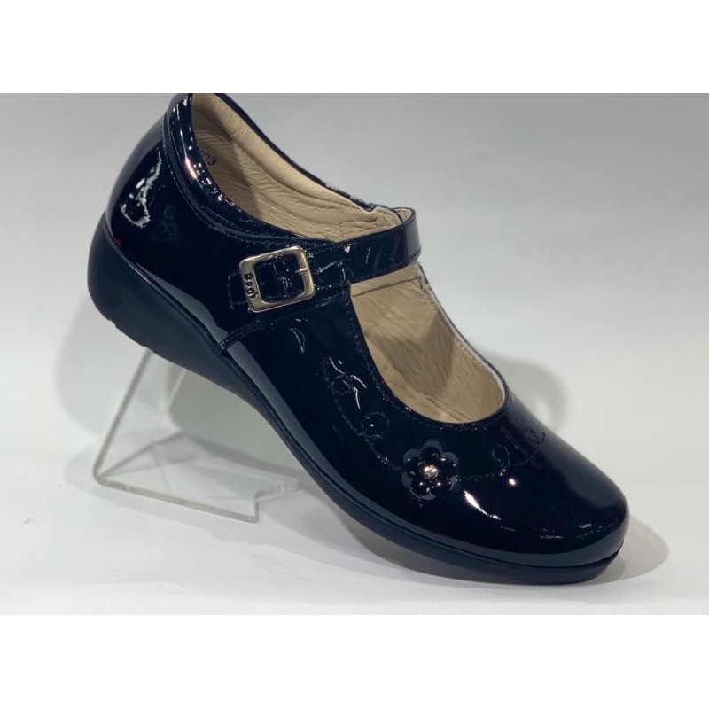 Zapato Escolar Dogi Negro Charol para Niña